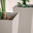 XBrand Modern 28-Inch Square Planter, Modern Tapered Planter Perfect for Indoor & Outdoor, Patio Décor, Set of 2 by CozyNest Decor