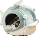 Lcybem Cat Beds for Indoor Cats - Cat Bed Cave with Removable Washable Cushioned Pillow, Calming Cozy Soft Cat Cave, Cute Friendly Dolphin Cat Houses for Indoor Cats No Deformation Pet Bed, L by CozyNest Decor
