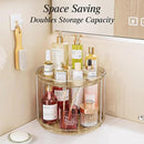 LAMU 2 Tier Lazy Susan Turntable Organizer 10.6'' Rotating Spice Rack Organization for Cabinet, Kitchen, Pantry, Countertop, Bathroom, Vanity, Medicine Cabinet Organizer, Amber by CozyNest Decor