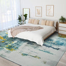 Kelarea 6x9 Area Rugs for Living Room, Washable Abstract Non-Slip Large Rug Stain Resistant Blue Carpet, Low Pile Soft Indoor Rug for Bedroom, Dining Room, Nursery, Kitchen, Home Office by TinyTreasures Baby Boutique