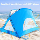 Beach Tent, Portable Sun Shelter for 2/3/4/6-8 Person with UPF 50+ UV Protection, Easy Setup Waterproof Beach Shade Canopy Cabana for Family Outdoor and Picnics, Fishing with Carrying Bag by TinyTreasures Baby Boutique