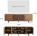 Mid Century Modern TV Stand for 70 Inch TVs, 70.87" Walnut Console with Ample Storage – Stylish Entertainment Center for Living Room or Bedroom by CozyNest Decor