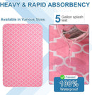 OUTCREATOR® Washable Bed Pads 34" x 56" (Pack of 2), Incontinence Mattress Protector, Anti-Slip Waterproof Underpads for Adults Kids Elderly Pets, Absorbency & Reusable Bedwetting Pads (Pink) by TinyTreasures Baby Boutique