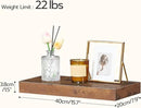 HOOBRO Floating Shelves for Wall, Wall Mounted Shelf Set of 2, 15.7" Hanging Shelf with Invisible Brackets, for Wall in Bathroom, Bedroom, Toilet, Kitchen, Living Room, Office, Rustic Brown BF40BJ01 by CozyNest Decor
