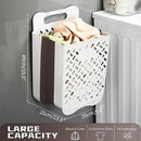 Plastic Foldable Laundry Basket with Handle, 42L Wall Mounted Laundry Hamper Freestanding Dirty Clothes Hamper, Collapsible Laundry Baskets Pop Up Hamper Storage Container for Snacks Dolls by CozyNest Decor