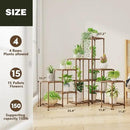 Bamworld Plant Stand Indoor Corner Plant Shelf Outdoor Flower Shelves Wooden Plant Stands Garden Wood Plant Holder Rack for Living Room Corner Lawn Window 03B by GreenHaven Gardens
