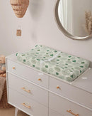 Blissful Diary Muslin Baby Changing Pad with Waterproof Lining Foam, Diaper Changing Table Pad with Cover for Dressers (Monstera, Rectangular) by TinyTreasures Baby Boutique