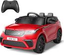 Licensed Land Rover Kids Electric Car, Ride On Toys for 4-8 Year Olds with Mp3 Player, Remote Control, Rocking, Pull Rod (Red) by TinyTreasures Baby Boutique