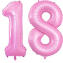 GOER Number 18 Balloons for 18th Birthday Sweet 18 Party Decorations,42 Inch Jumbo Foil Helium 81 Balloons for 81st Birthday Party Decoration (Light Pink) by TinyTreasures Baby Boutique