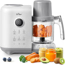 Bear Baby Food Maker with Two Layer Steam Baskets, Multifunction Baby Food Processor Steamer Puree Blender, Baby Food Mill with Bottle Warming Sterili-zing Auto Cleaning Function, BPA-Free, White by TinyTreasures Baby Boutique
