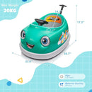 12V Dual Battery Electric Ride on Kids Bumper Car w/Remote Control,360 Degree Spin,Push Rod Rocker Horse Function,3-Speeds Babies & Toddlers Bumping Car Ride on Toy Gift for 1-4 Years Children（Green） by TinyTreasures Baby Boutique
