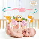 Baby Crib Mobile with Music and Lights, Mobile for Crib with Remote Control, Rotation, Starlight Projection, Crib Toys for Babies Boys Girls(Pink) by TinyTreasures Baby Boutique