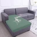 hyha Waterproof Sectional Couch Covers, Non Slip Sofa Couch Cushion Covers L Shape, Thick Stretch Jacquard Fabric, Washable Sofa Slipcovers with Elastic Bottom (1 Piece for Chaise, Green) by CozyNest Decor