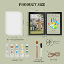 Family Handprint Kit, DIY Baby Hand and Footprint Handmade Keepsake Wooden Frame, Family Gifts with 5 Non-Toxic Baby-Safe Paint, Ideas Gift for New Parents, Grandparents, Father's Day, Mother's Day by TinyTreasures Baby Boutique