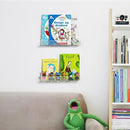 NIUBEE 16.5-Inch Acrylic Floating Bookshelves, 2-Pack, Clear Modern Wall Shelves for Child/Toddler， Invisible Ledge Book Shelves for Nursery/Kids Room/Playroom/Small Spaces. by TinyTreasures Baby Boutique