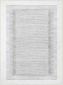 Wonnitar Striped 9x12 Rugs for Living Room, Non-Slip Soft Grey Berber Stripe Bedroom Rug, Low Pile Minimalist Floor Carpet for Dining Room Living Room Department (Grey,9' x 12') by CozyNest Decor