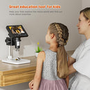 Elikliv Microscope, LCD Digital Coin Microscope 1000x, Coin Magnifier with 8 Adjustable LED Lights, PC View Compatible with Windows/MacBook, EDM4, 4.3-Inch by TinyTreasures Baby Boutique