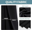 ChrisDowa Grommet Blackout Curtains for Bedroom and Living Room - 2 Panels Set Thermal Insulated Room Darkening Curtains (Black, 52 x 84 Inch) by CozyNest Decor