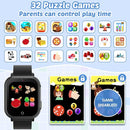 Waterproof Smart Watch for Kids with 32 Games Dual Camera Video Habit Tracking Music Player Pedometer Screen Protectors Lanyard, HD Touchscreen Kids Smart Watch Toy Birthday Gift for 3-12 Year Old by TinyTreasures Baby Boutique