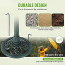 Backyard Expressions Outdoor Garden Bird Bath - Green - Weather Resistant Polyresin - 27 Inch by GreenHaven Gardens