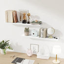 Fun Memories 36Inch Floating Shelves for Wall 2 Pack Wood Shelves for Kitchen, Bathroom, Bedroom Wall Mounted Rustic Wood Floating Shelf with Invisible Brackets for Books, Storage, Decor, White by CozyNest Decor