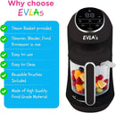 EVLA'S Baby Food Maker, Steamer, Blender, Baby Food Processor for Healthy Homemade Baby Food in Minutes, Touch Screen with 6 Reusable Food Pouches, Baby Registry Essential, Dark Grey by TinyTreasures Baby Boutique