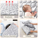 Baby Play Mat, 50x50 Playpen Mat with Super Soft Touch, Activity Mat with Upgraded Anti-Slip Bottom, Machine Washable Crawling Mat for Floor & Picnic (Boho Gray) by TinyTreasures Baby Boutique