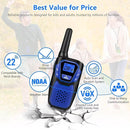 Walkie-Talkies for Kids Rechargeable Walkie Talkie for Adults Long Range FRS 2 Way Radio 3 Pack with Lanyard Battery 4 Miles NOAA USB, Family Toys for 3-12 Year Old Girls Boys Toddlers Camping by TinyTreasures Baby Boutique