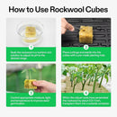 VIVOSUN 1.6" Rockwool Cubes, 28 Plugs Stonewool Starter Grow Cubes for Cuttings, Cloning, Plant Propagation, Seed Starting, Hydroponic Grow Media for Vigorous Plant Growth, 1 Sheets of 28 Plugs by GreenHaven Gardens