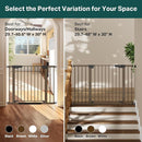 Cumbor 29.7-40.6" Baby Gate for Stairs, Mom's Choice Awards Winner-Dog Gate for Doorways, Pressure Mounted Self Closing Pet Gates for Dogs Indoor, Durable Safety Child Gate with Easy Walk Thru Door by TinyTreasures Baby Boutique