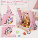 Wooden Baby Walker, Baby Push Walker, Montessori Toddler Walker Toy, Push and Pull Learning Activity Walkers, Baby Walker with Wheels for Boys&Girls 1 Year Old, Baby Walker Push Toy Gifts for Toddler by TinyTreasures Baby Boutique