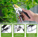 Titanium Garden Clippers, Premium Germany Pruners, Work 3 Times Easier, Professional Pruning Shears, Cutting Rose, Flower, Hedge, Stem, Sharp Gardening Scissors, Arthritis Weak Hand Snips by GreenHaven Gardens