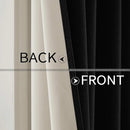 MIULEE Linen Texture Curtains for Bedroom Solid 100% Blackout Thermal Insulated Halloween Black Curtains Grommet Room Darkening Drapes for Living Room Nursery 52x84 Inch (2 Panels) by TinyTreasures Baby Boutique