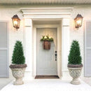 3FT Artificial Cedar Topiary Ball Trees with Ground Spike, 2 Pack UV Resistant Artificial Shrubs, Fake Evergreen Artificial Plant Brush for Indoor Outdoor Front Porch Garden by GreenHaven Gardens