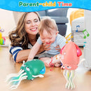 USB Rechargeable Dancing Octopus Baby Toy - Electric Crawling & Tummy Time Toy, Magical Musical Squid, Stress-Relief Desk Decor - Birthday for Kids Ages 1 2 3 4 5 6, Boys (Green) by TinyTreasures Baby Boutique