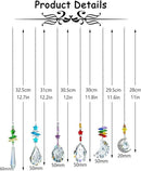 H&D HYALINE & DORA 6PCS Suncatchers Crystal Chandelier Prism Hanging Ornament for Window Home Garden,Rainbow Maker Crystal Pendant by GreenHaven Gardens