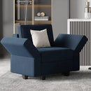 Belffin Modular Loveseat Sofa Couch with Storage Seats Velvet 2 Seater Love Seats for Small Spaces Blue by CozyNest Decor