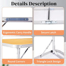 Outvita 4ft Portable Folding Camping Table, Outdoor Waterproof Adjustable Height Table, Aluminum Lightweight Suitcase Foldable Table for Picnic BBQ Beach Dining by GreenHaven Gardens
