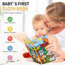 Jollybaby Baby Cloth Books, Touch & Feel Crinkle Soft Books, for Infants Babies, Toddler Early Educational Interactive Stroller Toys, Baby Girl & Boy Gift(Plush Tails) by TinyTreasures Baby Boutique