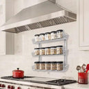 SWOMMOLY Adjustable Wall Mount Spice Rack, 3-Tier Dual-use (Multi-use) Organizer, Silver by CozyNest Decor