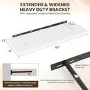 40" Floating Shelves for Wall, 12" Deep Slim White Floating Shelves, Wall-Mounted Shelves for Bedroom, Living Room, Kitchen, Bathroom - Set of 2 by CozyNest Decor