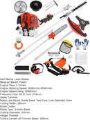ZEAVAN Gas Weed Eater 52cc 2-Stroke 5 in 1 Multi-Functional Petrol Hedge Trimmer Chainsaw Brush Cutter Weed Wacker Weed Eater Gas Powered for Weed Grass and Bush Shipping from US by GreenHaven Gardens
