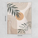 Abstract Boho Tapestry, Mid Century Tropical Tree Leaves Modern Geometric Arch Bohemian Botanical Tapestry, Home Aesthetic Wall Hanging Art Decor for Living Room Bedroom Dormitory 60x80 Inch