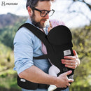 FRUITEAM Baby Carrier Newborn to Toddler, Safety-Certified Waist Stool with Hip Seat, Ergonomic 6-in-1 Baby Carrier with Head Support, Adjustable & Removable Baby Holder for All Seasons, Black by TinyTreasures Baby Boutique