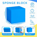 Foam Pit Cubes - 36 PCS 5 Inches Gymnastics Foam Blocks Trampoline Blocks, Multi-Sport Protective Padding for Gymnastics, Trampoline, Parkour, Skate Parks & BMX- Pink & Yellow & Dark Blue by TinyTreasures Baby Boutique