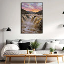 The surging waterfall scenery in the canyon is suitable for posting in the living room bedroom and office landscape posters by CozyNest Decor