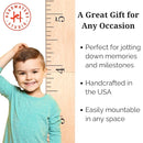 Wooden Growth Chart – Kids Height Chart, Wall Measurement for Kids, Height Chart for Wall, Growth Ruler for Children – Natural Ruler (63"x6.7") by TinyTreasures Baby Boutique