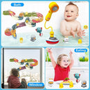 Mostop Toddler Bath Toys for Kids 4-8, Wall Track Buiding Set - Baby Bathtub Toys with Shower Head - Duck Slide Bath Toys - Fun DIY Wall Track Building Set Bathtub Birthday Gift for Boys Girls by TinyTreasures Baby Boutique