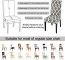JQinHome Chair Covers for Dining Room 6 Pack, High Stretch Removable Washable Parsons Chair Slipcover for Home Party Hotel Wedding Ceremony (Grey White) by CozyNest Decor