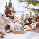 Flickering Flameless Candles, Pink Flamingo Print LED Candles with Remote Timer, Set of 2 Battery Operated Candle for Valentine Wedding Birthday by GreenHaven Gardens